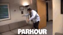 Discover and Share the best GIFs on Tenor. . Office parkour gif